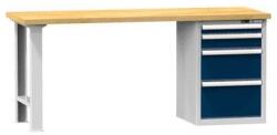 POLAK Műhelyasztal KOMBI FM4715, 1500 x 700 x 880 mm, MULTIPLEX, szürke-sötétkék
