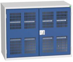 bott Műhelyszekrény polcokkal Bott Verso, drótajtó, 2 polc, 90 x 130 x 55 cm, szürke-kék