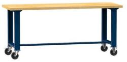 POLAK Mobil műhelyasztal, 88 x 150 x 80 cm, bükk/sötétkék