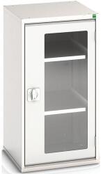 bott Műhelyszekrény átlátszó ajtókkal Bott Verso, 100 x 52, 5 x 55 cm, 2 polccal, szürke-szürke