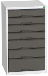 bott Műhely fiókos szekrény Bott Verso, 90 x 52, 5 x 55 cm, 7 fiókos, szürke-antracit