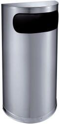 VEPA BINS Bejárati szemetes, félkör alakú, matt rozsdamentes acél
