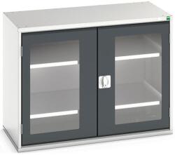 bott Műhelyszekrény átlátszó ajtókkal Bott Verso, 80 x 105 x 55 cm, 2 polccal, szürke-antracit