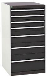 bott Műhely fiókos szekrény Bott Cubio, 120 x 65 x 52, 5 cm, 7 fiókos, szürke-antracit
