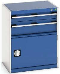 bott Műhely fiókos szekrény Bott Cubio, 80 x 65 x 52, 5 cm, 2 fiók, 1 szekrény, szürke-kék