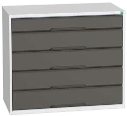 bott Műhely fiókos szekrény Bott Verso, 90 x 105 x 55 cm, 5 fiókos, szürke-antracit