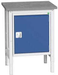 bott Műhelyasztal Bott Verso, 78-93 x 70 x 60 cm, 1 szekrény, linóleum, szürke-kék