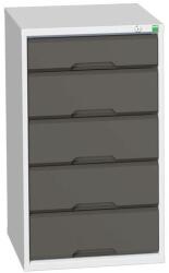 bott Műhely fiókos szekrény Bott Verso, 90 x 52, 5 x 55 cm, 5 fiókos, szürke-antracit