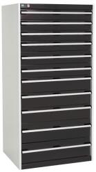 bott Műhely fiókos szekrény Bott Cubio, 160 x 80 x 65 cm, 11 fiók, szürke-antracit