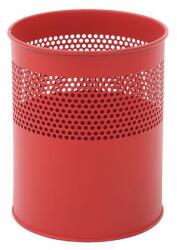 VEPA BINS Fém szemetes, felétől perforált, 10 l, piros