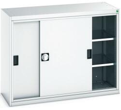bott Műhelyszekrény tolóajtókkal, 100 x 130 x 55 cm, 2 polccal, szürke-szürke