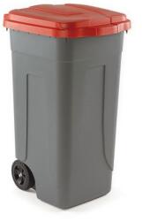 Mobil Plastic Műanyag hulladékgyűjtő Cheriff szelektív hulladékgyűjtésre, űrtartalma 100 l, szürke/piros