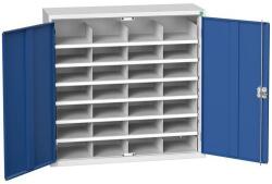 bott Verso fém műhelyszekrény rekesszel, 100 x 105 x 35 cm, 28 rekeszes, szürke-kék