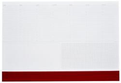 Realsystem Asztali könyöklő fehér lapokkal bordó műbőrcsíkkal 570 x 390 mm Realsystem 2026 (7141-09) - web24