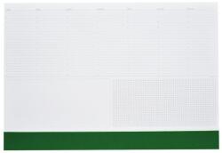 Realsystem Asztali könyöklő fehér lapokkal zöld műbőrcsíkkal 570 x 390 mm Realsystem 2026 (7141-08) - web24