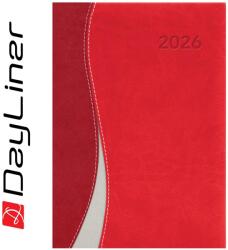 Dayliner Határidőnapló Dubai A5 napi, fehér lapokkal piros-piros Dayliner 2026 (DL6AG-DUFA5NA-PP) - web24