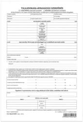  Tulajdonjog átruházási szerződés, személygépkocsi adásvételi 4lapos garnitúra A. REND. 3/2012 (NYOMTAREND32012) - web24