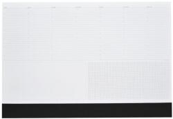 Realsystem Asztali könyöklő fehér lapokkal fekete műbőrcsíkkal 570 x 390 mm Realsystem 2026/2027 (7141-01) - web24