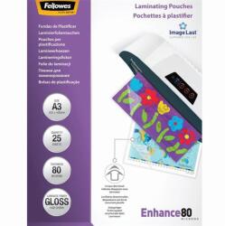 Fellowes Lamináló fólia, A3, 80 mikron, fényes, 25 db/doboz, Fellowes® (5396403) - web24