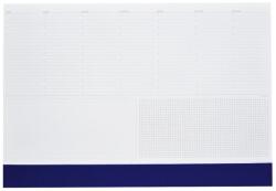 Realsystem Asztali könyöklő fehér lapokkal kék műbőrcsíkkal 570 x 390 mm Realsystem 2026/2027 (7141-04) - web24