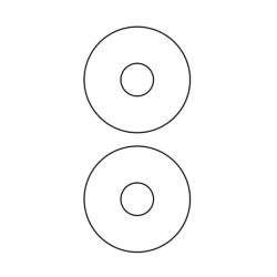  Etikett címke, CD-hez 117mm100 lap, 2 címke/lap (ETIKCD117) - web24