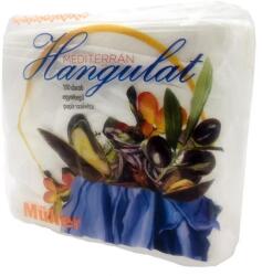 Müller Szalvéta 1 rétegű 30 x 30 cm 100 lap/csomag fehér Mediterrán hangulat (46766) - web24