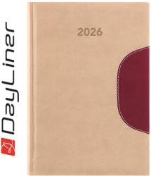 Dayliner Határidőnapló Memphis B5 heti, fehér lapokkal bézs-padlizsán Dayliner 2026 (DL6AG-MEFB5HE-BE) - web24