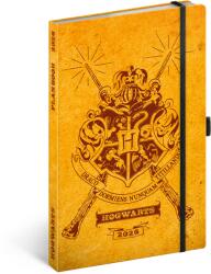 Presco Keménytáblás notesz krémszínű lapokkal leszorító gumiszalaggal Harry Potter-Hogwarts 130x210mm, Presco (5414-HP)