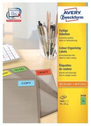 Avery Etikett címke, 70 x37mm, univerzális, 24 címke/ív, 100 ív/doboz, Avery zöld (3450) - web24