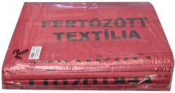 Hulladékgyűjtő zsák „Fertőzött textília 400 + 2 x 180 x 1100 mm piros (57079) - web24