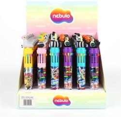 Nebulo Golyóstoll 10színű, safari, 30 db/display Nebulo (DTG-10COL-002) - web24
