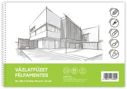 BLUERING Vázlatfüzet FÉLFAMENTES B/5 32 lap 120gr. Bluering (60425) - web24