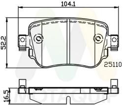 MOTAQUIP Set placute frana MOTAQUIP LVXL1787 (LVXL1787)