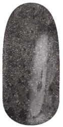  Gél Lakk - DN116 - Króm csillám, fekete hexagonokkal - Zselé lakk