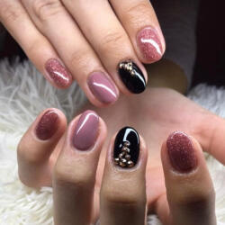  Gél Lakk - DN102 - Rosegold csillám - Zselé lakk