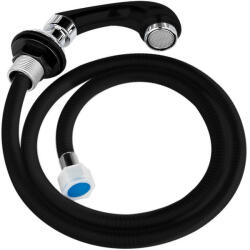 FIFO Zuhany fej+cső+alap fekete, porcelán fejmosóhoz