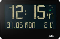 Braun BC 14 black Radio Wall Clock digital (67700)
