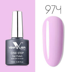 VENALISA One Step gél lakk sötét halvány rózsaszín 974 (974)
