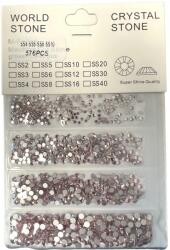  Kristály strasszkő szett Rose gold (15903)