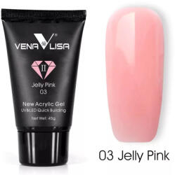 Venalisa Új Acryl Gél/Poly Gél 03 Jelly Pink/ Zselés Rózsaszín 45G (New03)