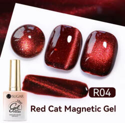  Ur Sugar Red Cat Magnetic- Mágneses Gél Lakk R04 (UrR04)