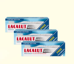 Lacalut WHITE (fogkrém 75 ml + fogkefe) 3 db VIRTUÁLIS