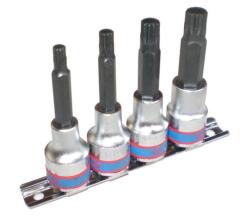 King Tony 4 részes 1/2˝-os spline bitfejkészlet L=80mm 4136PR (4136PR)
