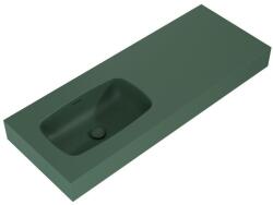 AREZZO design design MABEL öntöttmárvány falra szerelhető mosdó 120 cm (60+60) bal, matt zöld - AR-168872 (AR-168872)