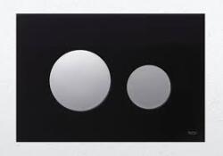 TECE LOOP WC tartály nyomólap FEKETE ÜVEG FÉNYES GOMBOK, 9240656 kétmennyiséges