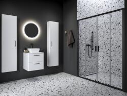 RAVAK YMY0300Z1 Blix II NBLDP4 180 zuhanyajtó fekete+transparent (0YMY0300Z1)