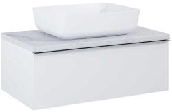 AREZZO design design CALACATTA márvány mosdópult (70/49, 4) matt fehér, 20 mm - AR-167804 (AR-167804)