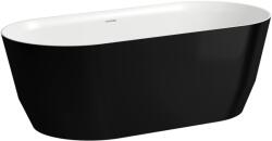 Laufen H2399520640001 PRO Szabadonálló kád, Marbond kompozit anyagból 165x75cm FEHÉR/FEKETE FÉNYES (h2399520640001)