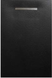 AREZZO design design SOLIDSoft zuhanytálca 160x100 cm, FEKETE, egyenes lefolyóval (2 doboz) - AR-100160LINB (AR-100160LINB)