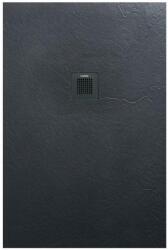 AREZZO design design SOLIDSoft zuhanytálca 206x100 cm, ANTRACIT, színazonos lefolyóval (2 doboz) - AR-100206A (AR-100206A)